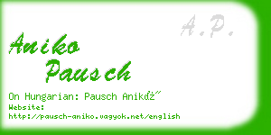 aniko pausch business card